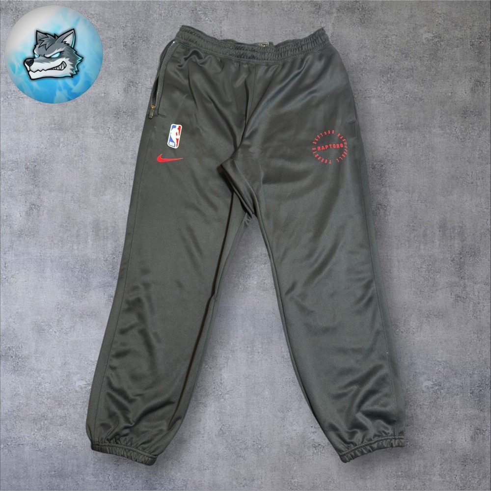 Nike Toronto Raptors Team Issued Sweatpants Black Red Men's Size XL FV0494-010